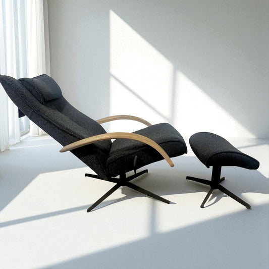 Brunstad® Delta Motion Wood lenestol med fotskammel