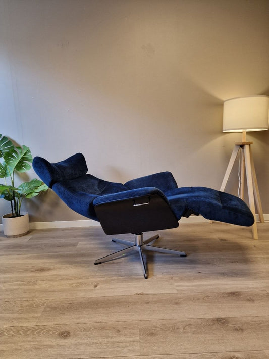 Conform Air lenestol i blå velour tekstil