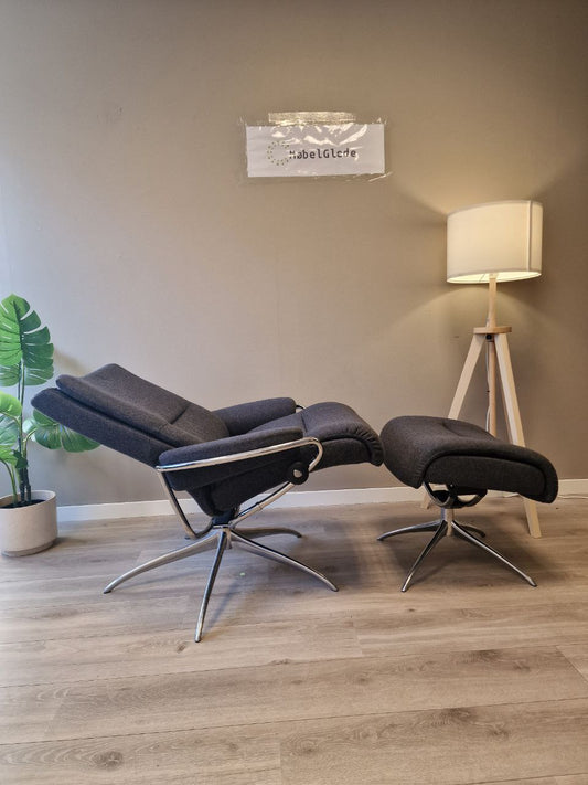 Stressless Tokyo lav lenestol m/krakk i grå