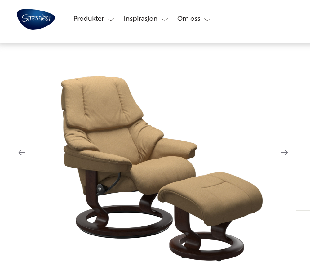 Stressless Reno (M) lenestol m/krakk i beige