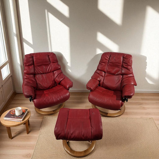 2stk Stressless Reno (L) m/ 1 krakk