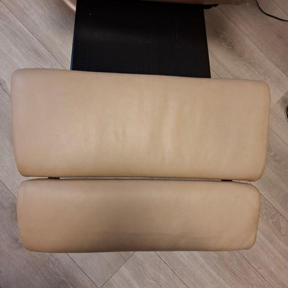 Brukt Stressless Aura Power lenestol (M) i beige skinn - detaljbilde skinn