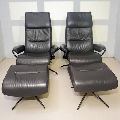 Stressless Tokyo lenestoler med krakk i ekte skinn – 50% Rabbat