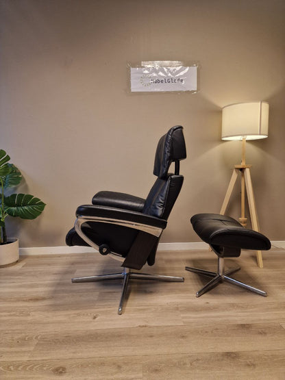 Brukt Stressless Ruby lenestol m/krakk i sort - detaljbilde understell