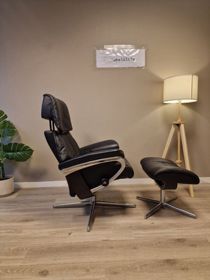 Brukt Stressless Ruby lenestol m/krakk i sort - skravisning