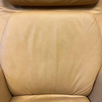 Stressless Sam elektrisk lenestol i beige skinn – varme og massasje