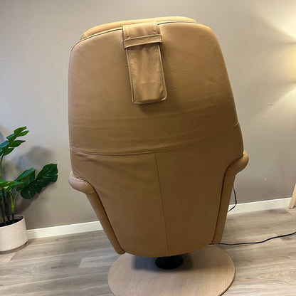 Stressless Sam elektrisk lenestol i beige skinn – varme og massasje