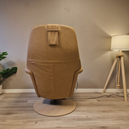 Stressless Sam elektrisk lenestol i beige skinn – varme og massasje