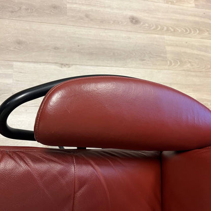 Stressless Tokyo lenestol m/krakk i mørkerødt skinn
