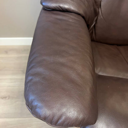 Stressless Reno lenestol m/krakk i brunt skinn