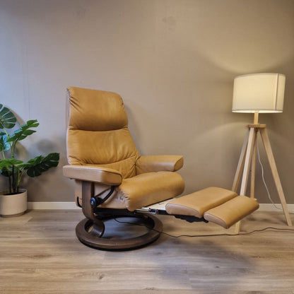 Stressless View elektrisk lenestol m/integrert fothviler i beige skinn