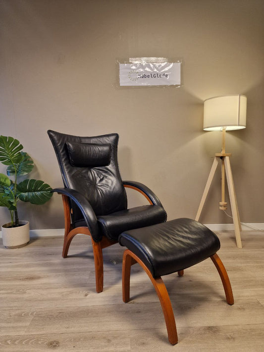 Brunstad Delta Legend lenestol m/krakk i sort