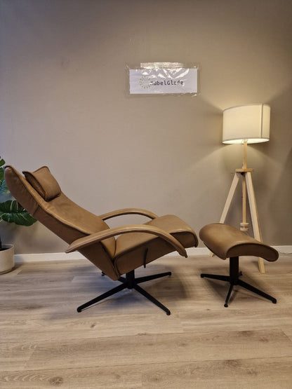 Brukt Brunstad Delta Motion lenestol m/krakk i brunt - sidevisning