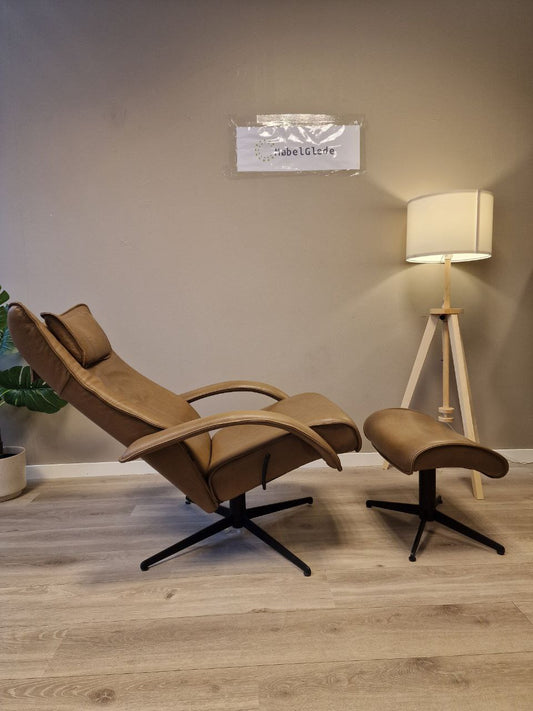 Brukt Brunstad Delta Motion lenestol m/krakk i brunt - sidevisning