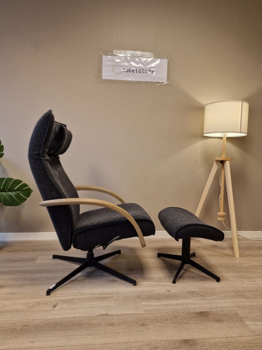 Brunstad® Delta Motion Wood lenestol m/krakk i grå