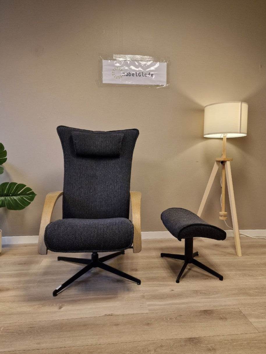 Brunstad® Delta Motion Wood lenestol m/krakk i grå