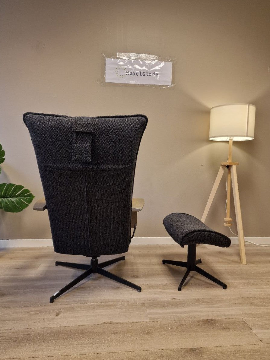 Brunstad® Delta Motion Wood lenestol m/krakk i grå