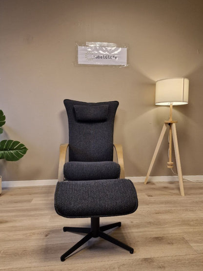 Brunstad® Delta Motion Wood lenestol m/krakk i grå