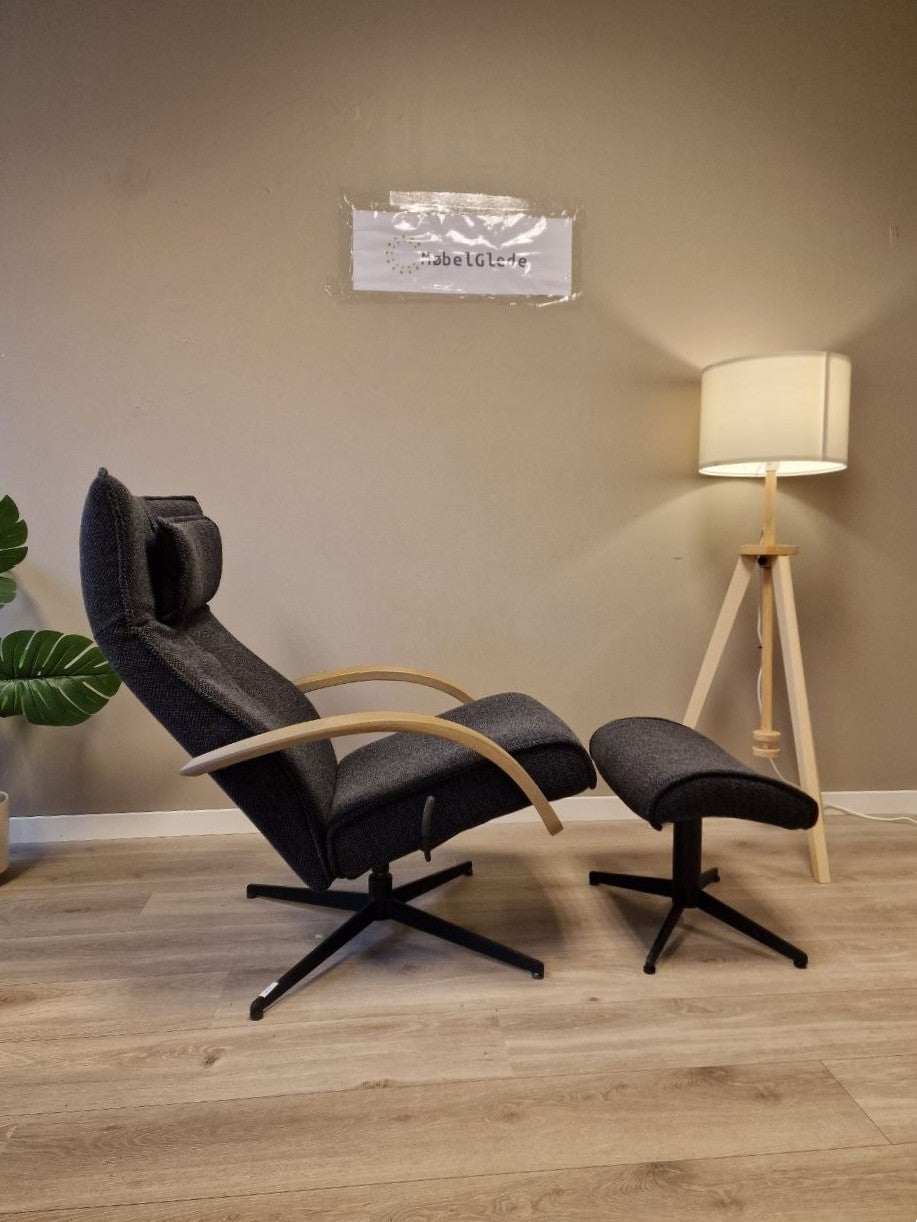 Brunstad® Delta Motion Wood lenestol m/krakk i grå