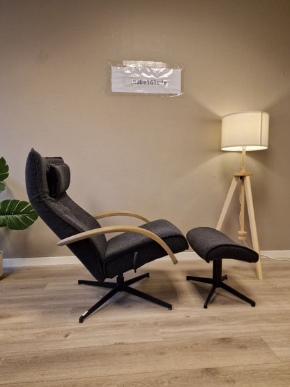 Brunstad® Delta Motion Wood lenestol m/krakk i grå