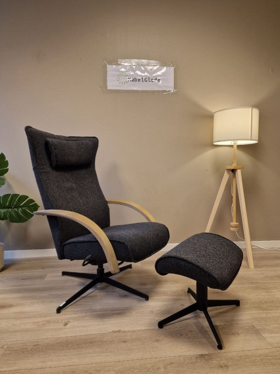 Brunstad® Delta Motion Wood lenestol m/krakk i grå