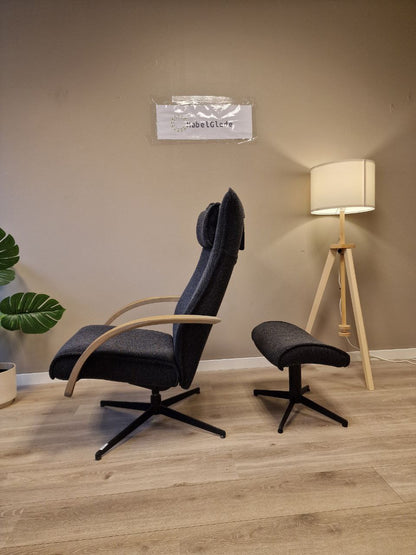 Brunstad® Delta Motion Wood lenestol m/krakk i grå