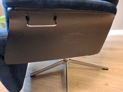 Conform Air lenestol i blå velour tekstil