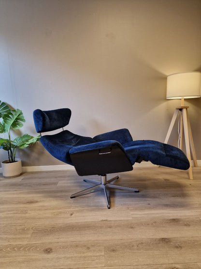 Conform Air lenestol i blå velour tekstil