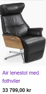 Conform Air Recliner / lenestol i svart