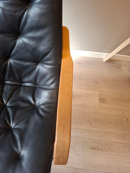 Conform Life lenestol m/krakk i svart skinn