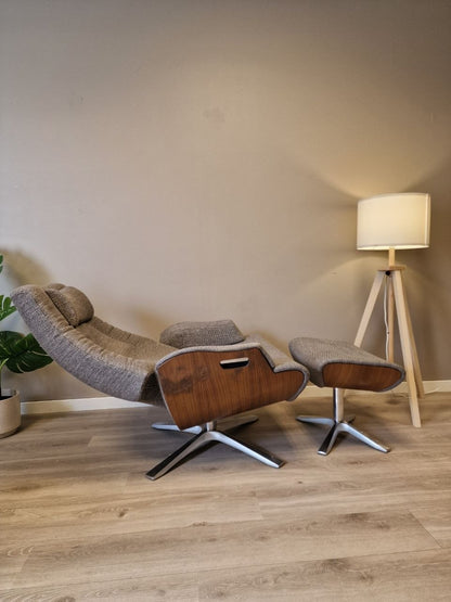 Conform Partner lenestol m/krakk i Grå tekstil