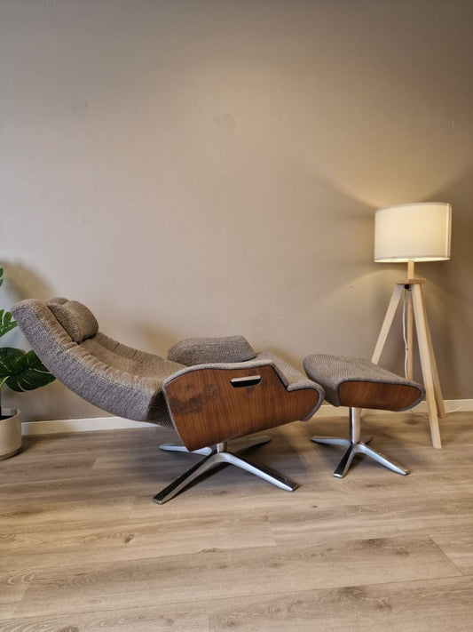Conform Partner lenestol m/krakk i Grå tekstil