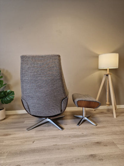 Conform Partner lenestol m/krakk i Grå tekstil