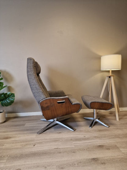 Conform Partner lenestol m/krakk i Grå tekstil