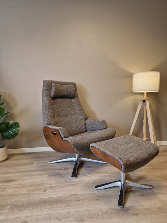 Conform Partner lenestol m/krakk i Grå tekstil