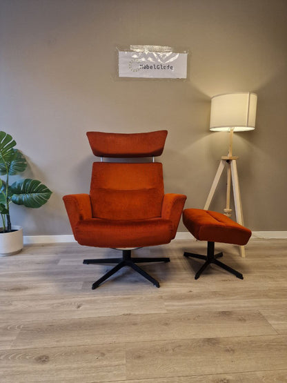 Brukt Conform Relieve lenestol m/krakk i rust farge - bakvisning