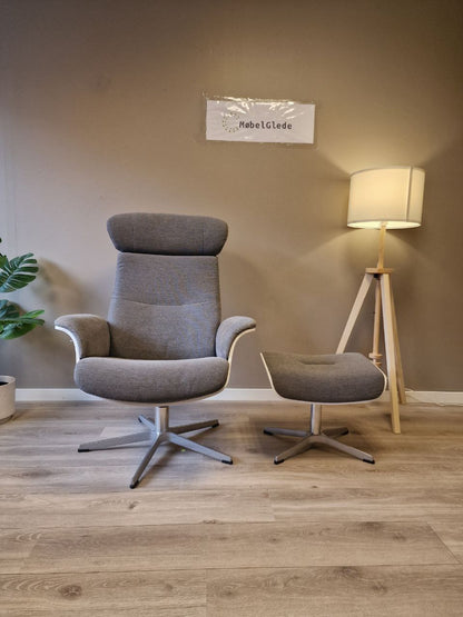 PENT BRUKT | Conform Timeout lenestol med krakk i Grå