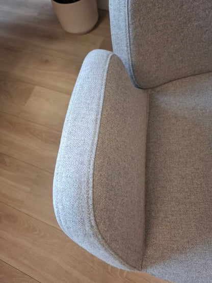 Conform Turtle lenestol m/krakk i grå tekstil