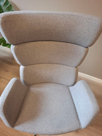 Conform Turtle lenestol m/krakk i grå tekstil