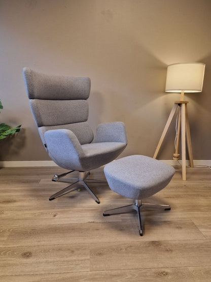 Conform Turtle lenestol m/krakk i grå tekstil