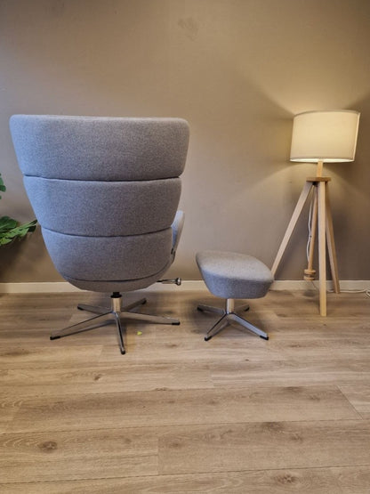 Conform Turtle lenestol m/krakk i grå tekstil
