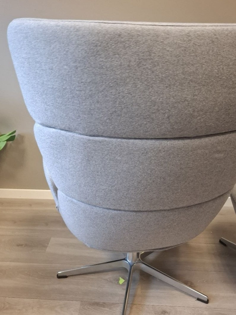Conform Turtle lenestol m/krakk i grå tekstil
