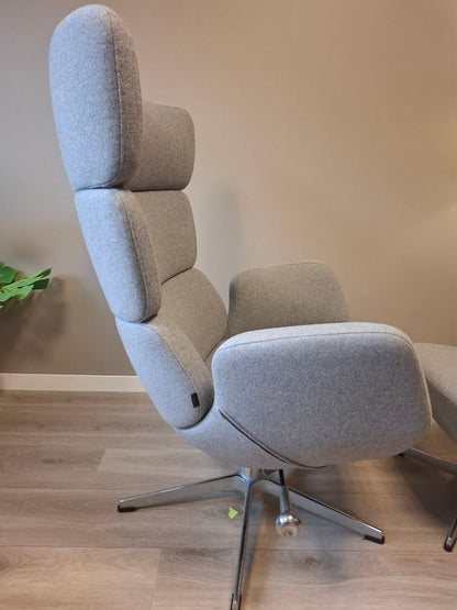 Conform Turtle lenestol m/krakk i grå tekstil