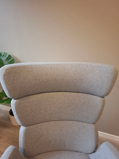 Conform Turtle lenestol m/krakk i grå tekstil