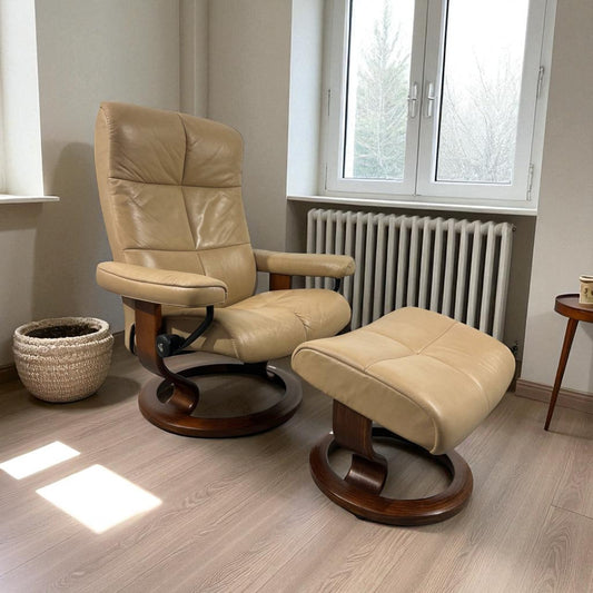 Stressless David lenestol m/skammel – Ergonomisk luksus | MøbelGlede