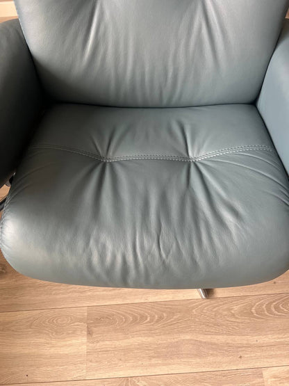 Ekornes Stressless Berlin Lav lenestol i petrol