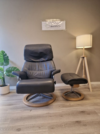 Brukt Stressless Capri (M) lenestol m/krakk i grå - detaljbilde understell