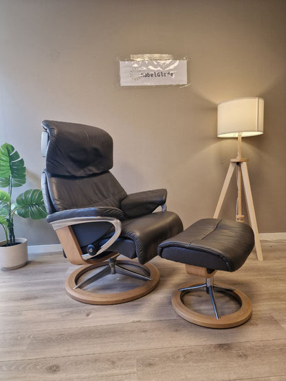 Brukt Stressless Capri (M) lenestol m/krakk i grå - frontvisning