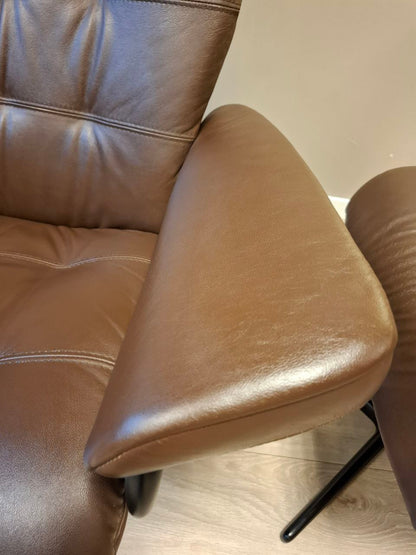 Brukt Stressless Erik lenestol m/krakk i brun - helvisning
