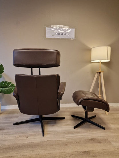 Brukt Stressless Erik lenestol m/krakk i brun - i interiorsetting